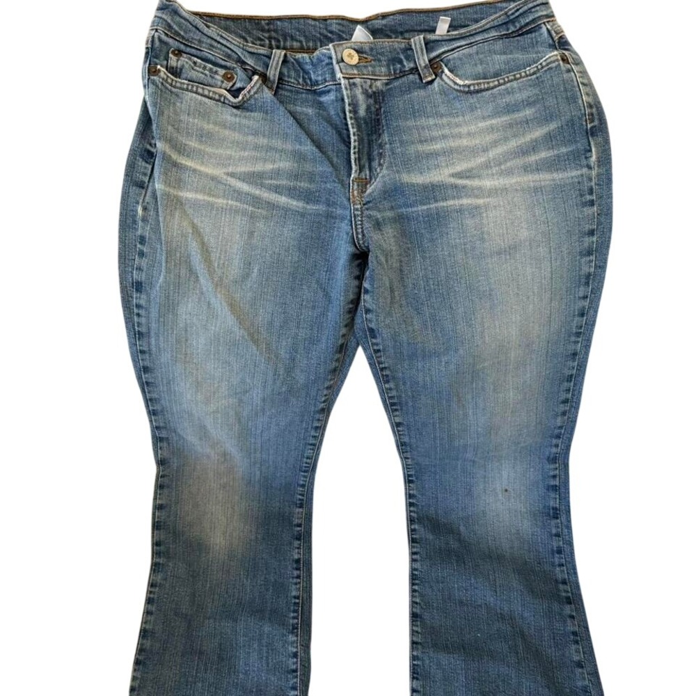 Lucky Brand Y2K Flare Jeans Women Size 12 Medium Wash Low Rise - Picture 3 of 5